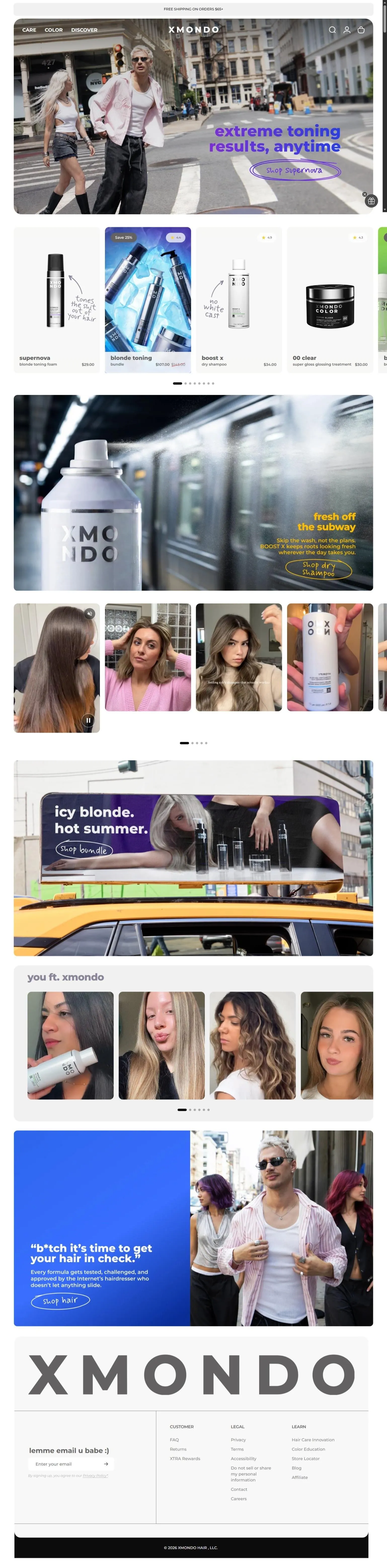 XMONDO Hair — dashboard design showcase